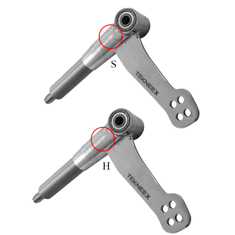 TEKNEEX 25 MM DIAMETER M14 STUB AXLE - 4 HOLES